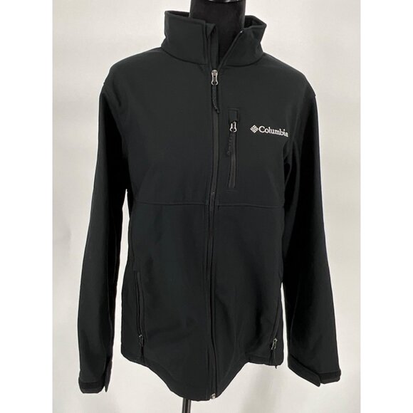 Columbia‎ Men's Black Softshell Jacket M Polyester Water-Resistant